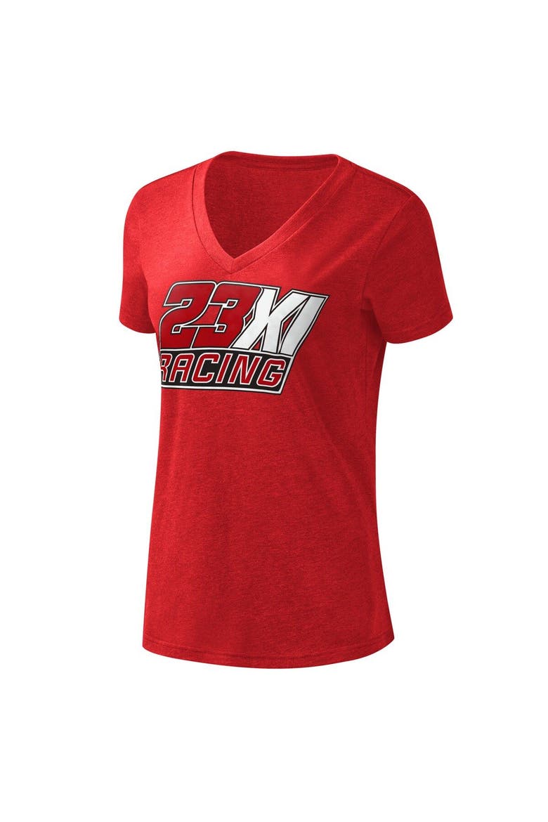 Women's G-III 4Her by Carl Banks Red 23XI Racing 1st Place V-Neck T-Shirt, Main, color, Red