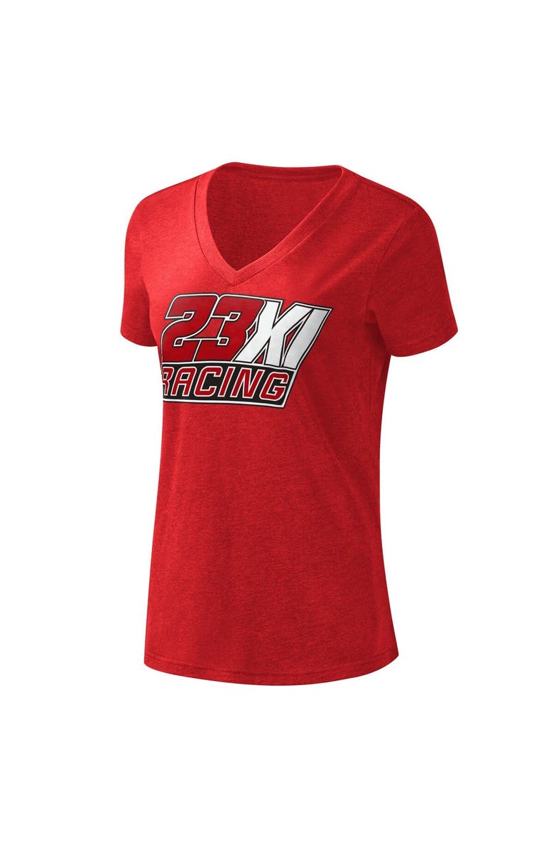 G-III 4HER BY CARL BANKS Women's G-III 4Her by Carl Banks Red 23XI Racing 1st Place V-Neck T-Shirt, Main, color, 