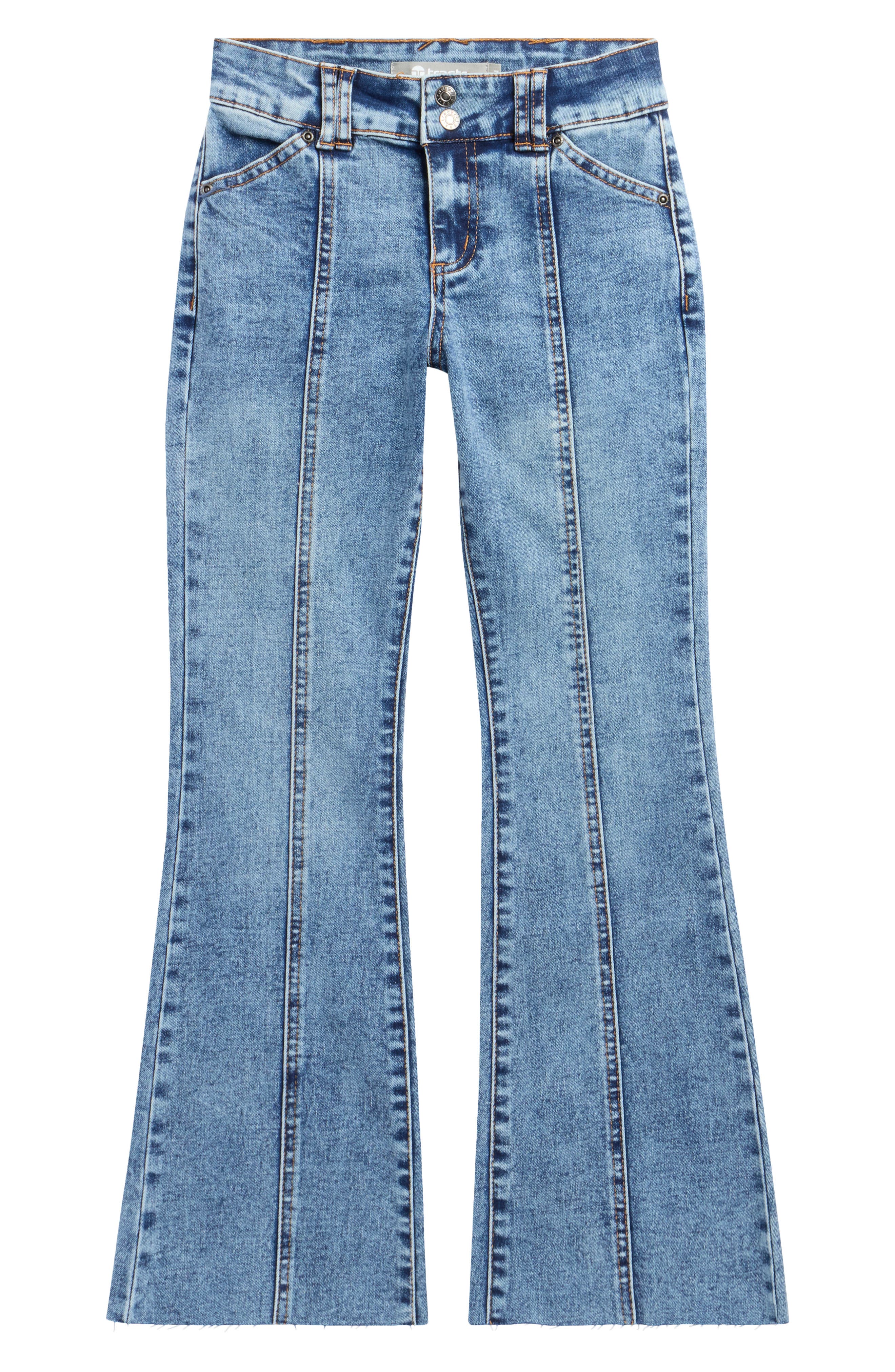 Tractr Kids' Front Seam Flared Jeans