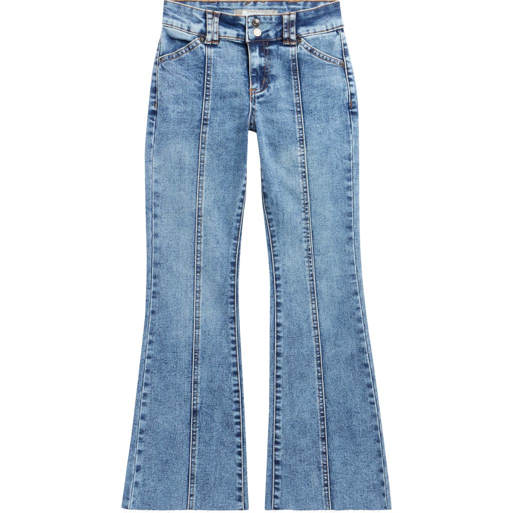 Tractr Kids' Front Seam Flared Jeans In Blue