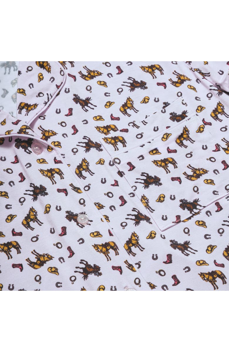 Crickle Daisy Yeehaw Long Pajama Set, Alternate, color, Pastel Pink