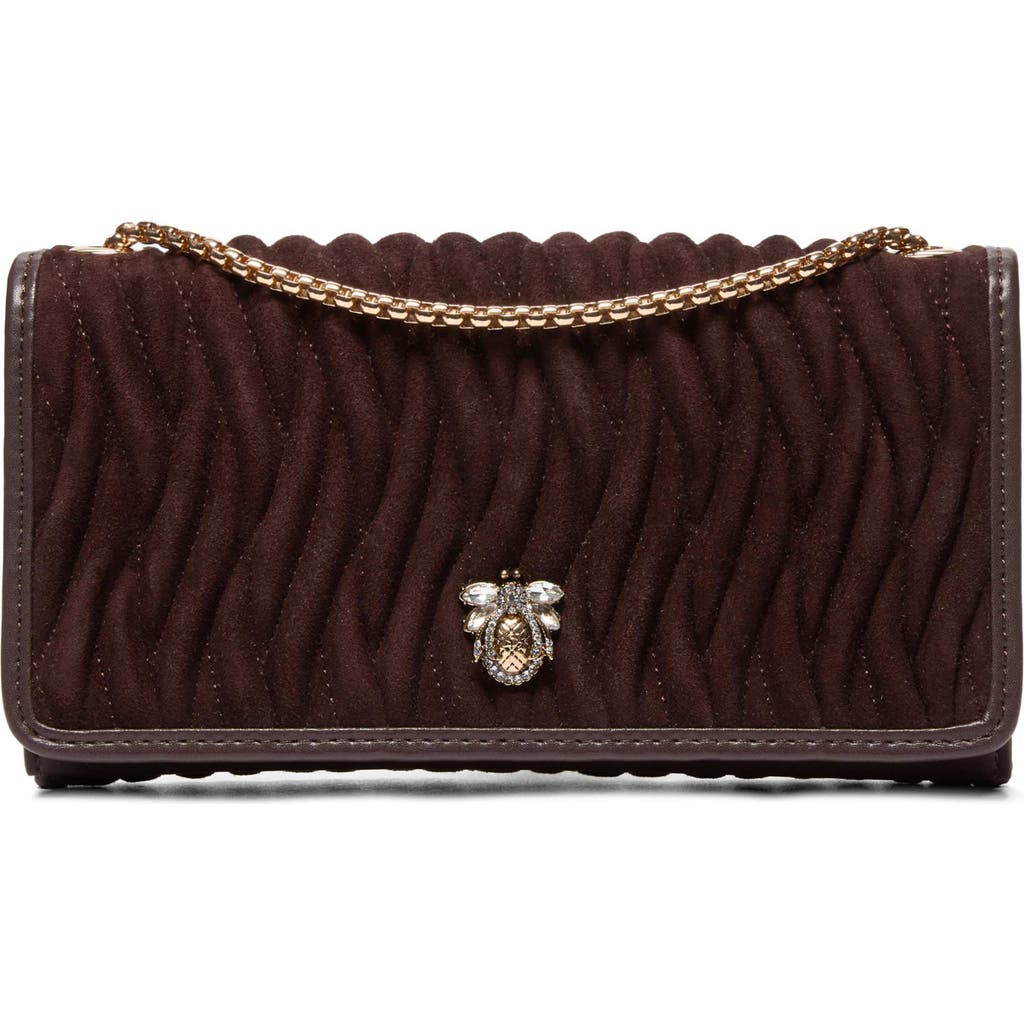 Dune London Strong Convertible Suede Crossbody Bag In Brown