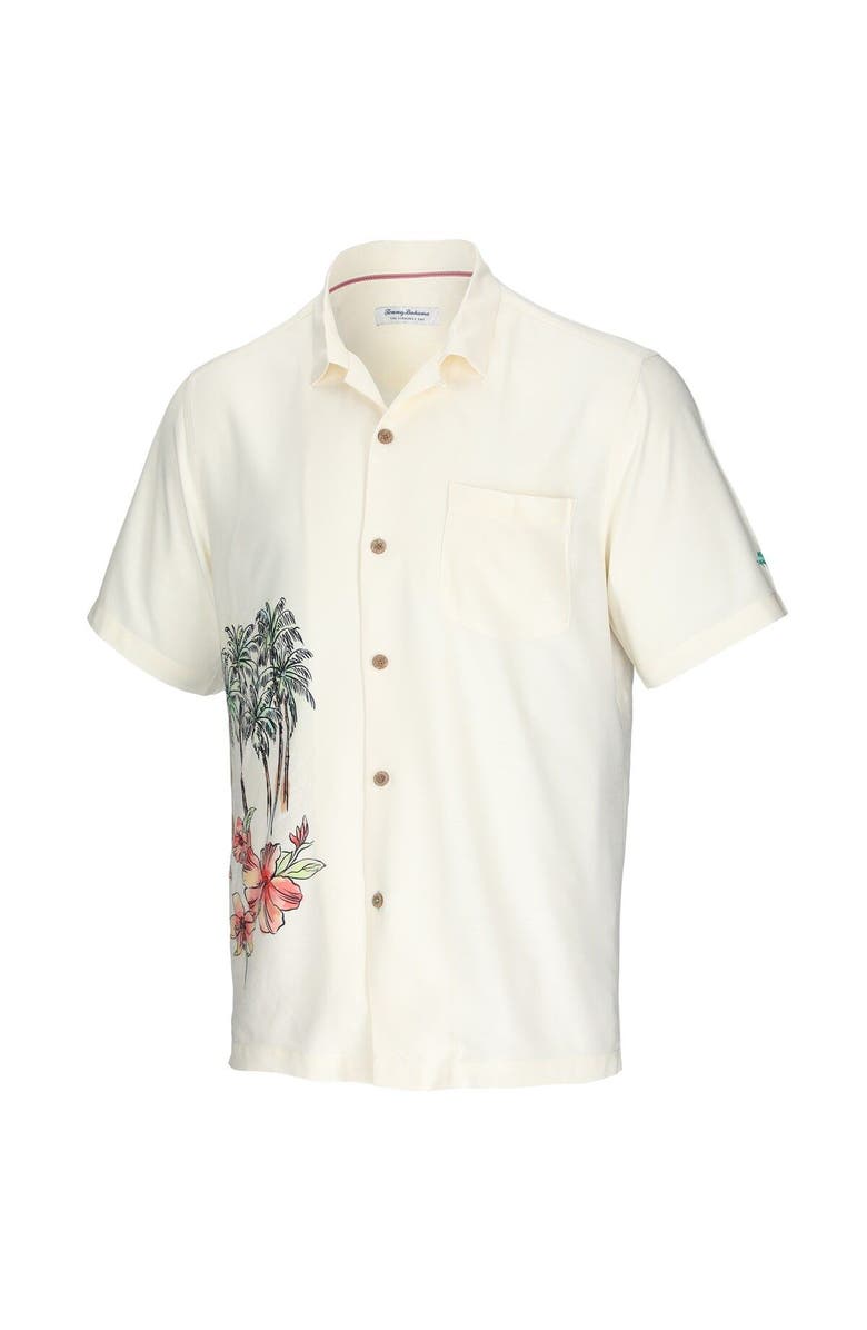 Tommy Bahama Men's Tommy Bahama Cream Chicago White Sox Paradise Fly Ball Camp Button-Up Shirt, Alternate, color,