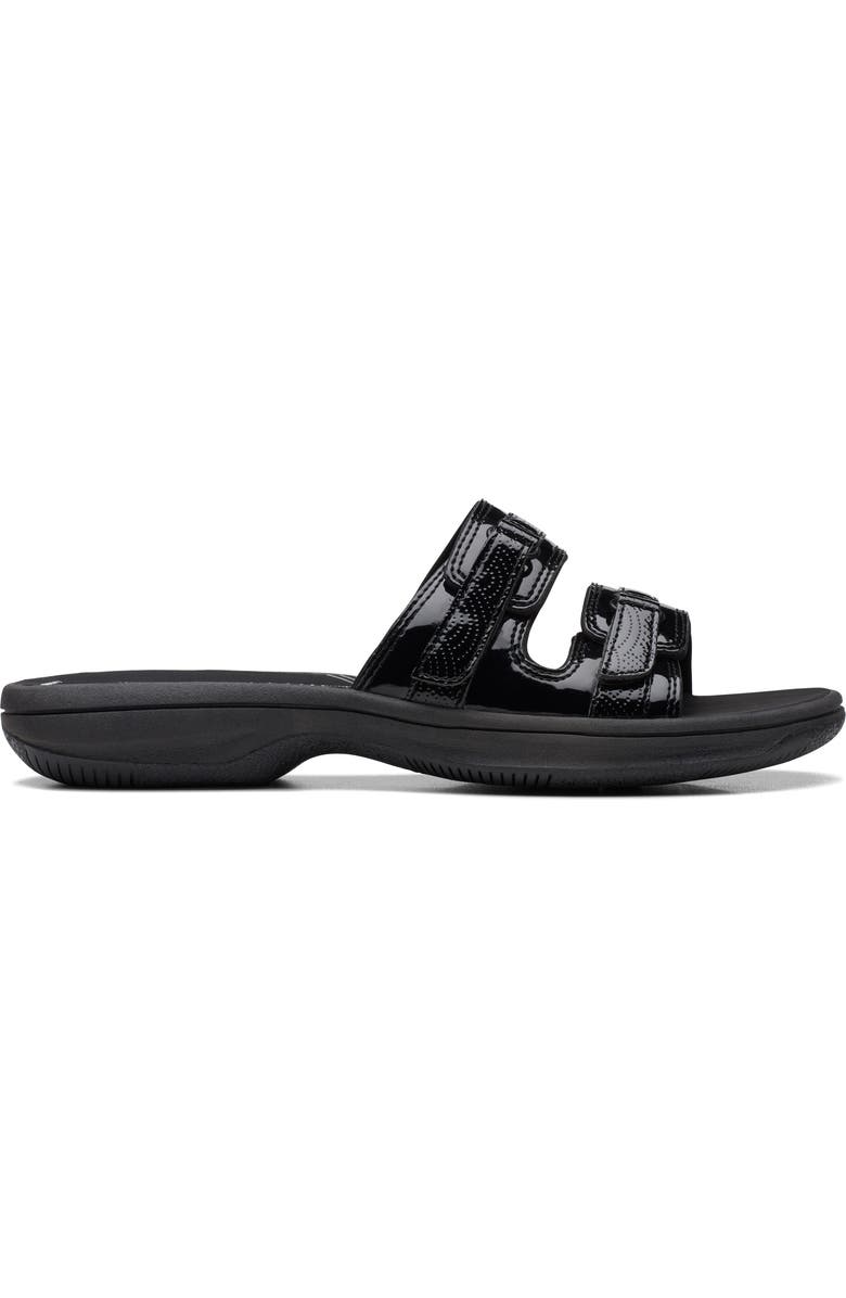 Clarks<sup>®</sup> Breeze Piper Slide Sandal, Alternate, color, Black Patent