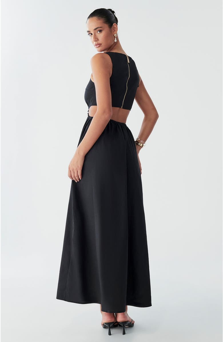BWLDR Maria Maxi Dress, Alternate, color, Black