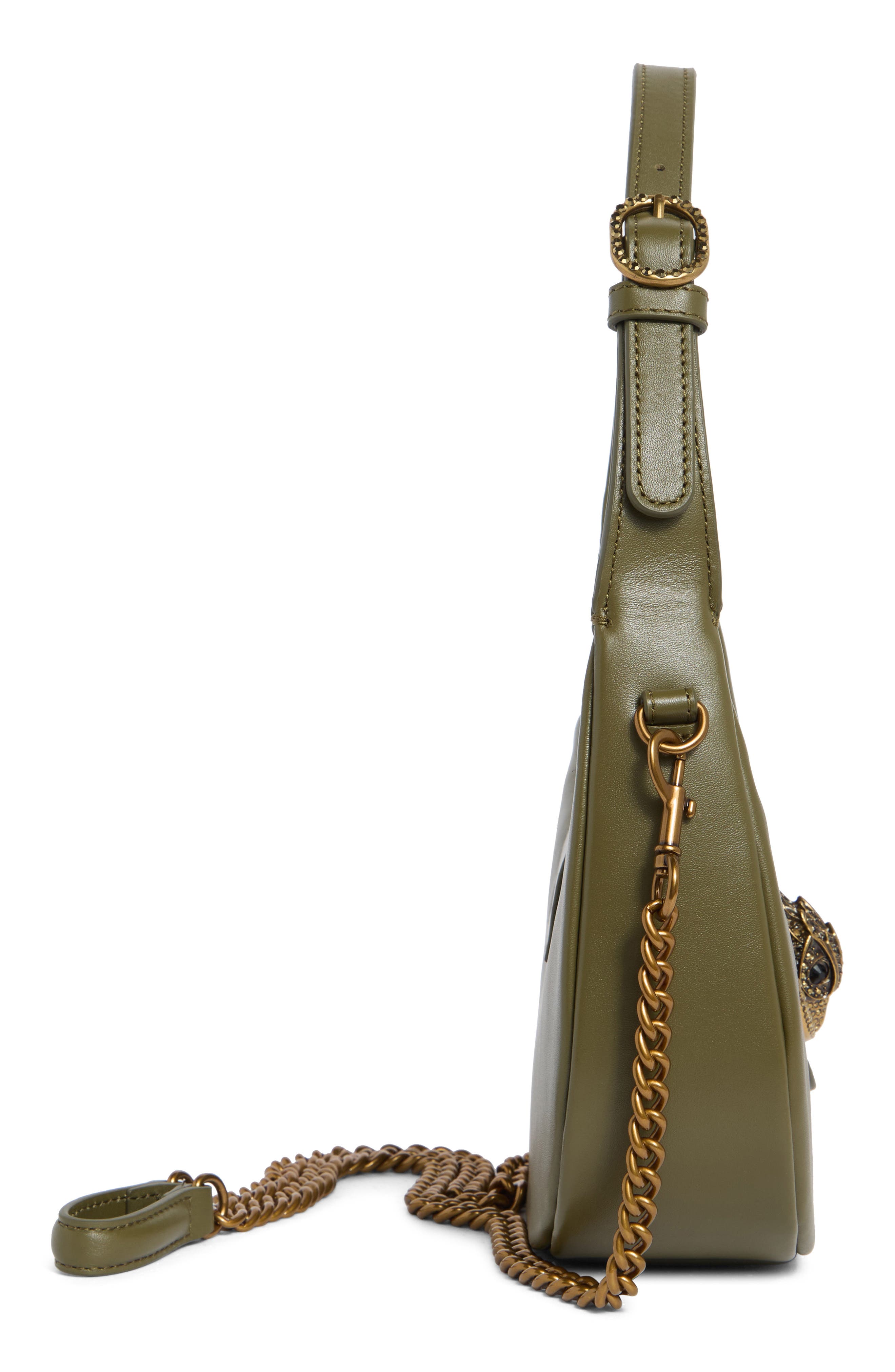Kurt Geiger London Small Chelsea Hobo Shoulder Bag, Alternate, color, Khaki