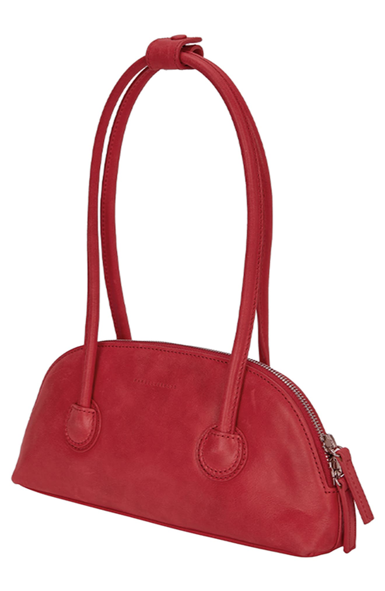 MARGESHERWOOD Bessette Leather Shoulder Bag, Alternate, color, Apple Red Pull-Up