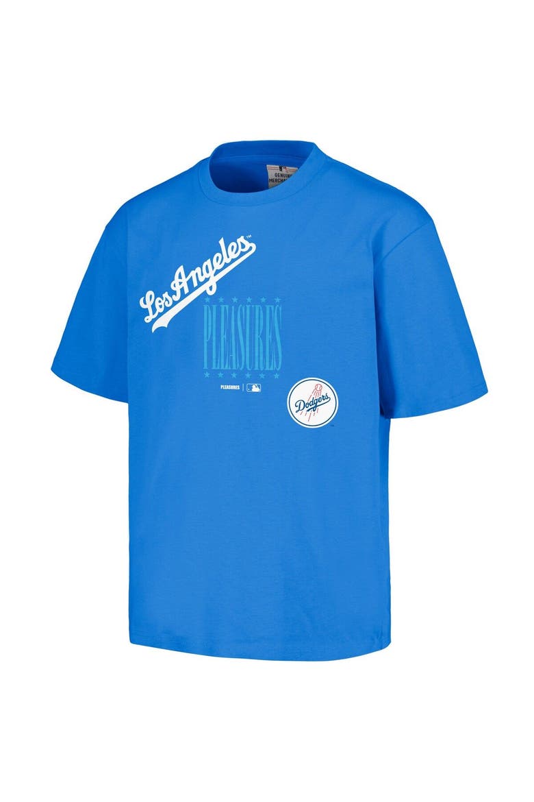 Men's PLEASURES  Royal Los Angeles Dodgers Repurpose T-Shirt, Alternate, color, Royal