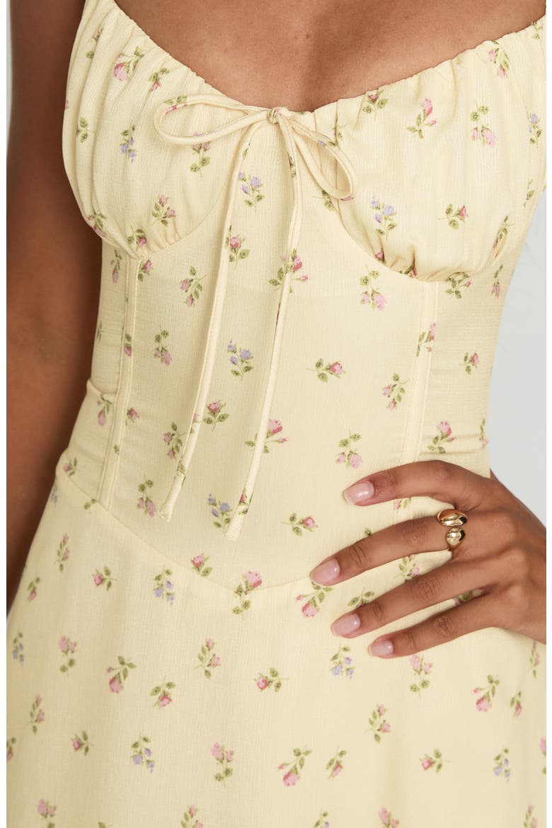 Floral Print Maxi Dress, Alternate, color, YELLOW FLORAL