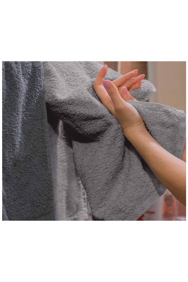 Essentials 6-Piece Cotton Bath Towel Set, Alternate, color, MONUMENT GREY