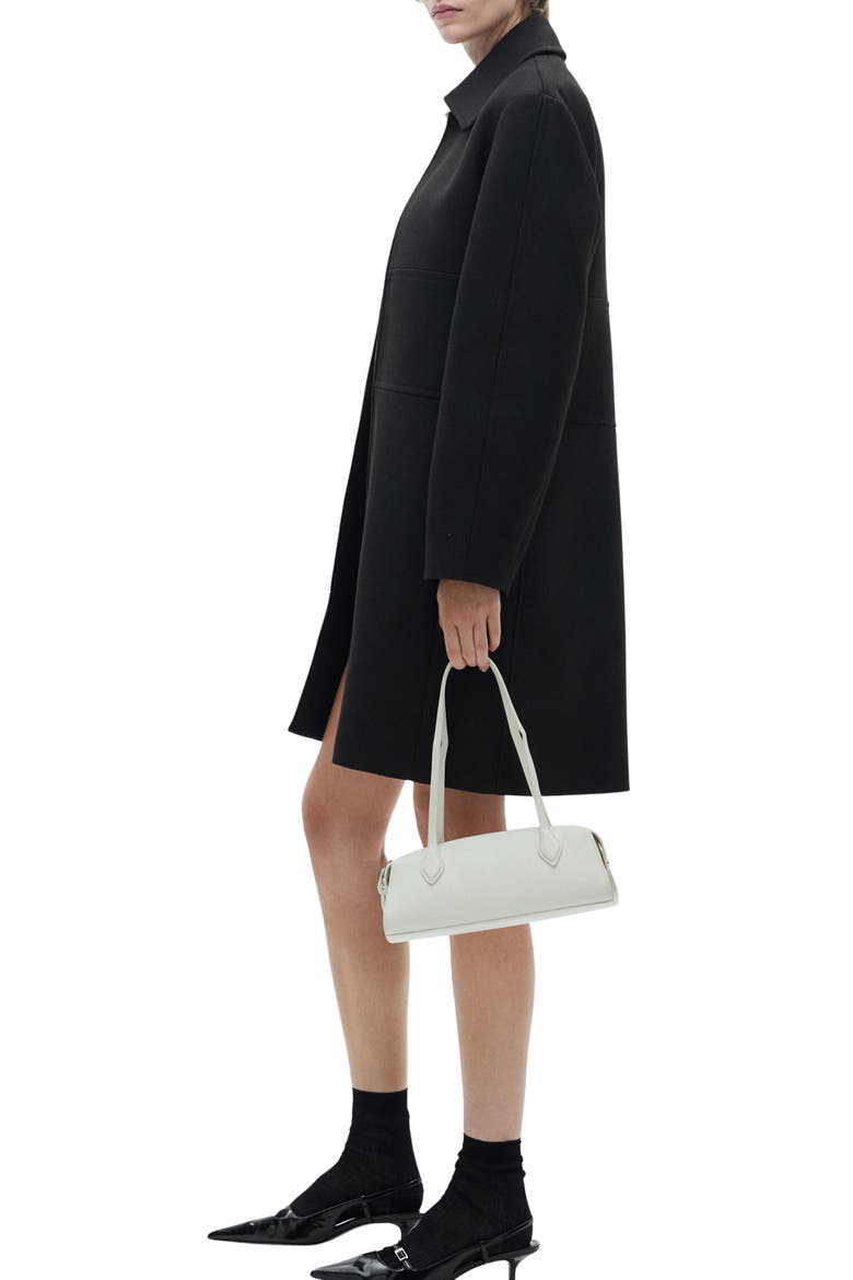 Straight Cut Coat, Alternate, color, BLACK