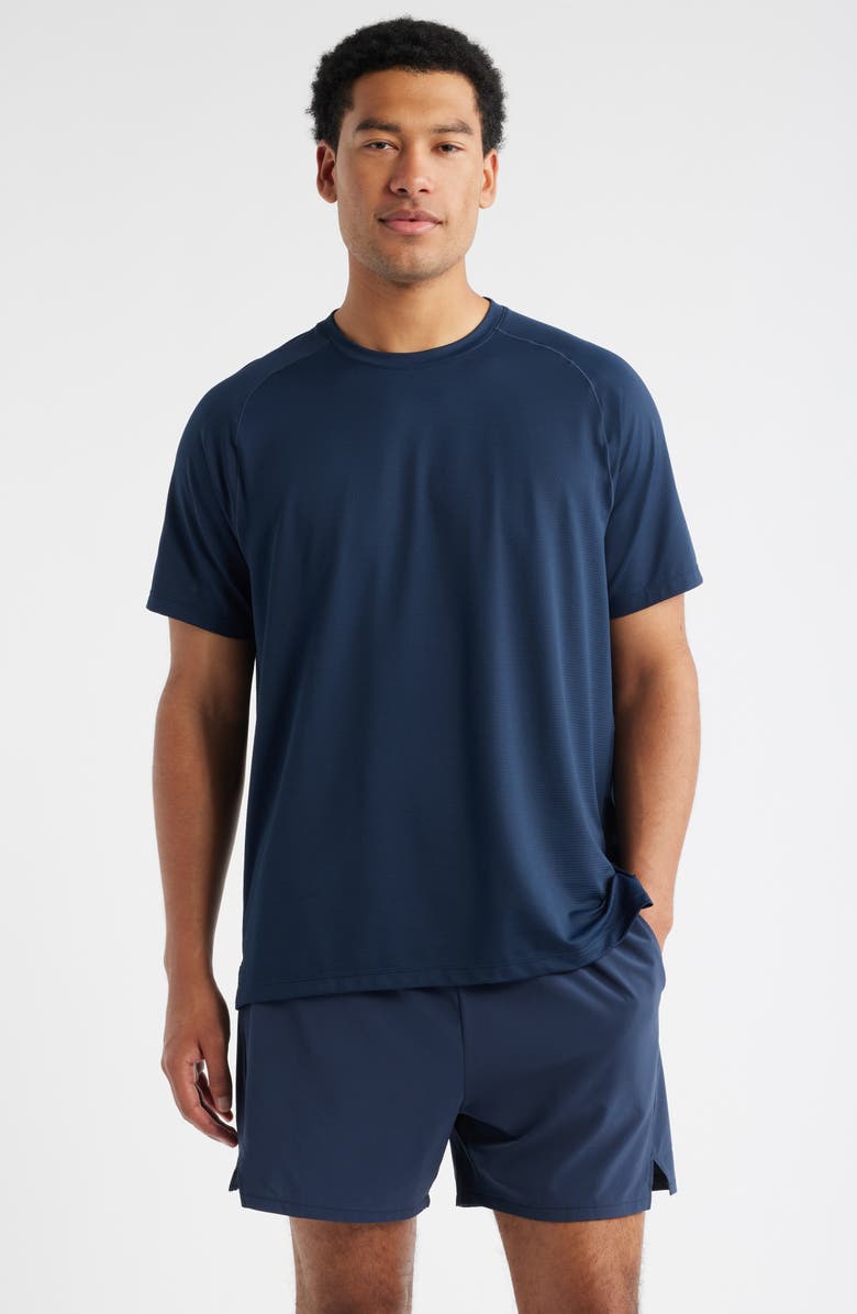 Recess Pickleball x Zella Relaxed Piqué T-Shirt, Main, color, Navy Eclipse