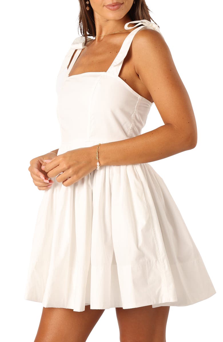 Petal & Pup Clea Tie Strap Minidress, Alternate, color, White