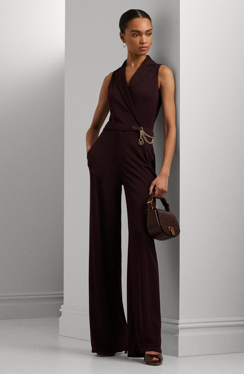 Lauren Ralph Lauren Stretch Matte Jersey Jumpsuit, Alternate, color,