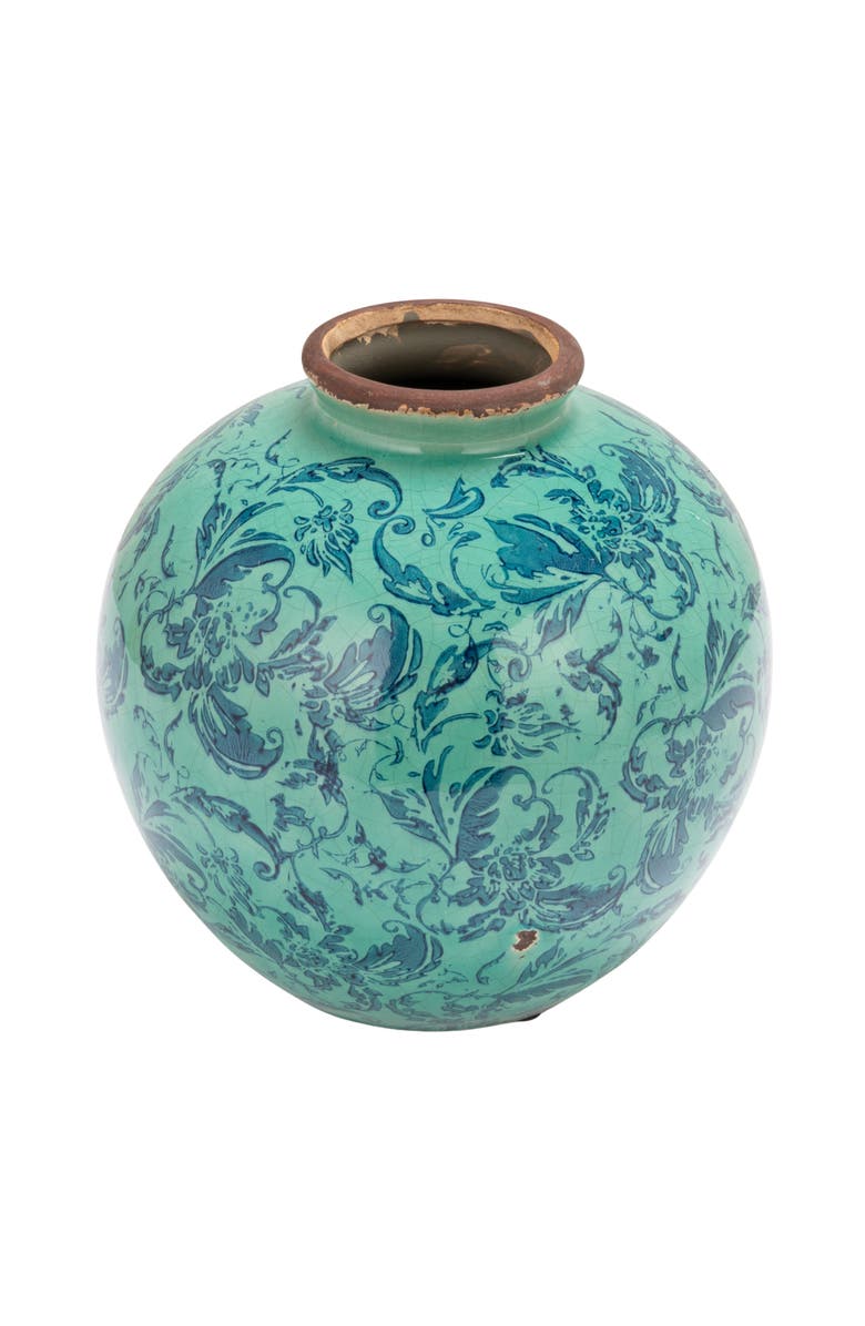 Storied Home Vase with Transferware, Main, color, Blue