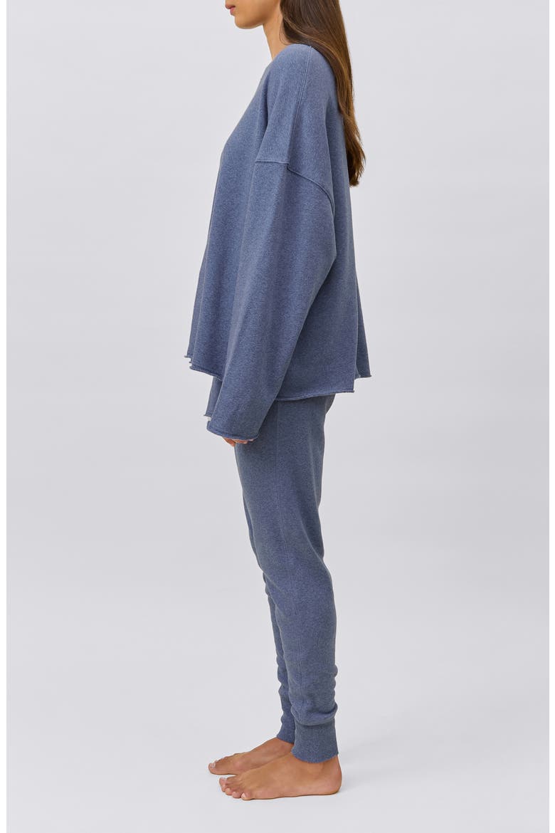 Organic Cotton Pajamas, Alternate, color, STEEL BLUE