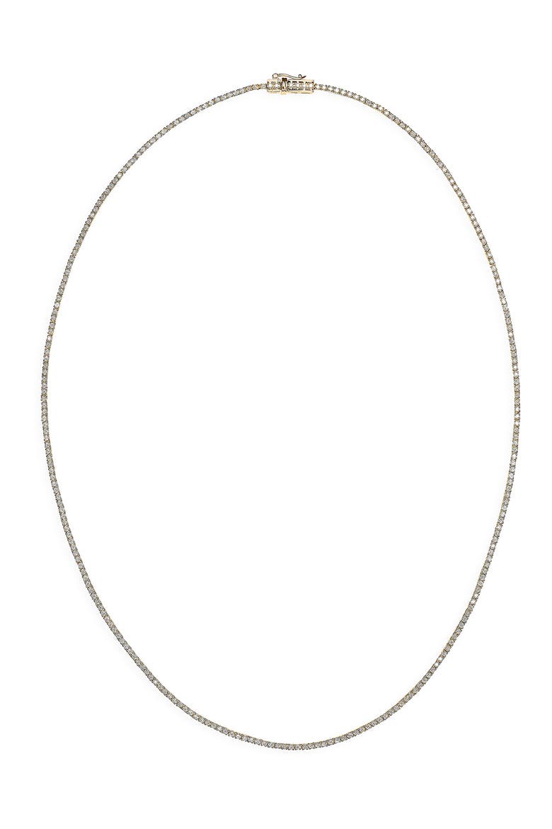 14K Gold Skinny Diamond Tennis Necklace, Main, color, YELLOW GOLD