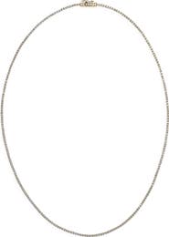 LANA 14K Gold Skinny Diamond Tennis Necklace