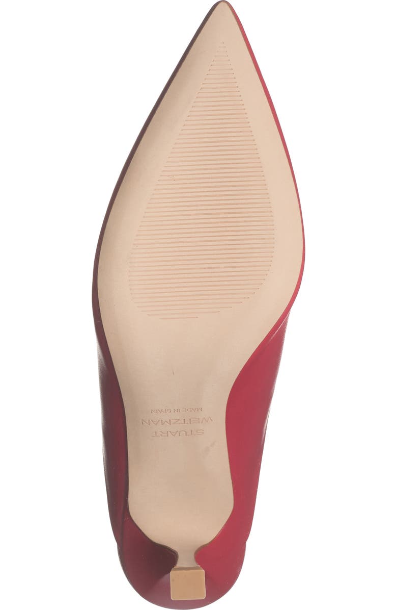 Stuart Weitzman Lula Pointed Toe Pump, Alternate, color, Lipstick Red