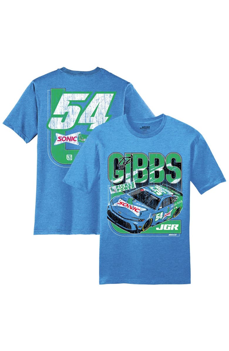 JOE GIBBS RACING TEAM COLLECTION Men's Joe Gibbs Racing Team Collection Heather Royal Ty Gibbs Sonic T-Shirt, Main, color, Heather Royal