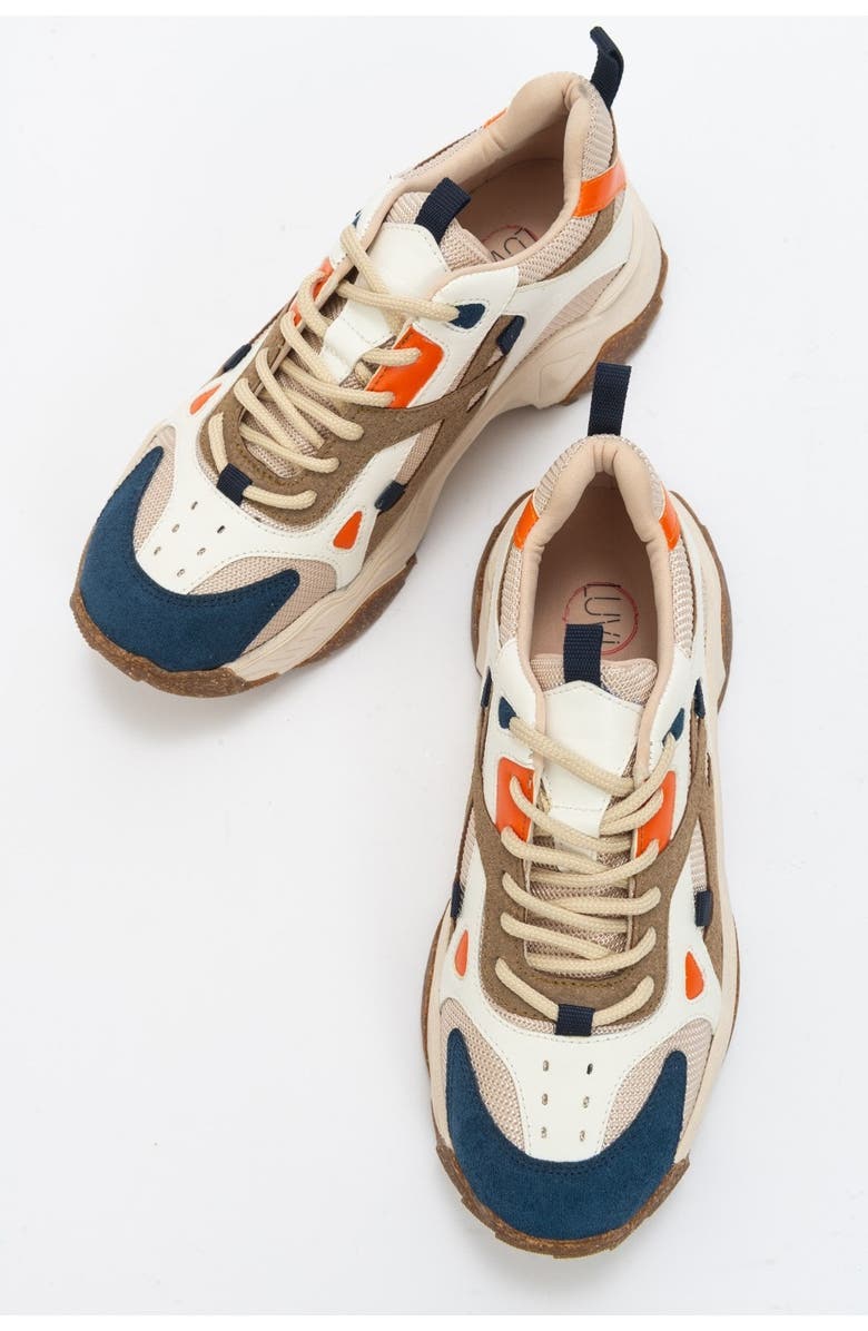 Prologue Shoes Loretta Platform Sneakers, Alternate, color, Navy Multi