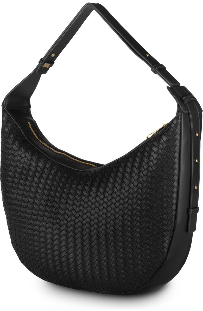 Youzey The Crescent Woven Shoulder Bag, Alternate, color, Black