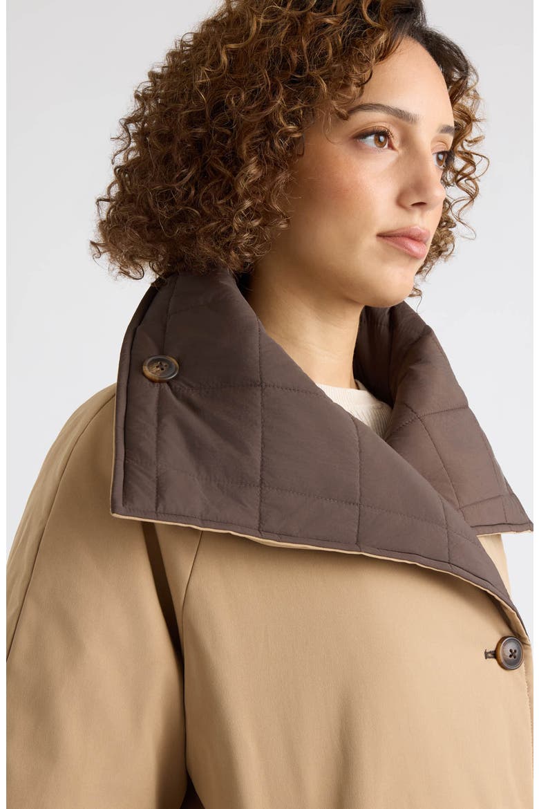 Ana Reversible Padded Wrap Coat, Alternate, color, BRITISH TAN/ ESPRESSO