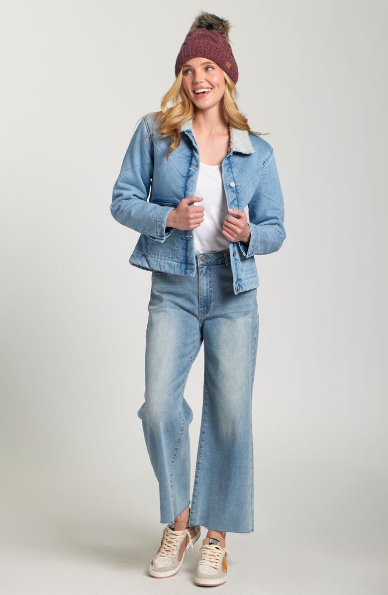 APNY Quilted Denim & High Pile Fleece Jacket, Alternate, color,