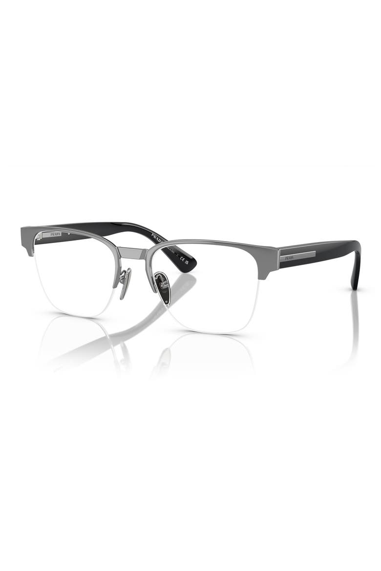 54mm Pillow Optical Glasses, Alternate, color, GUNMETAL