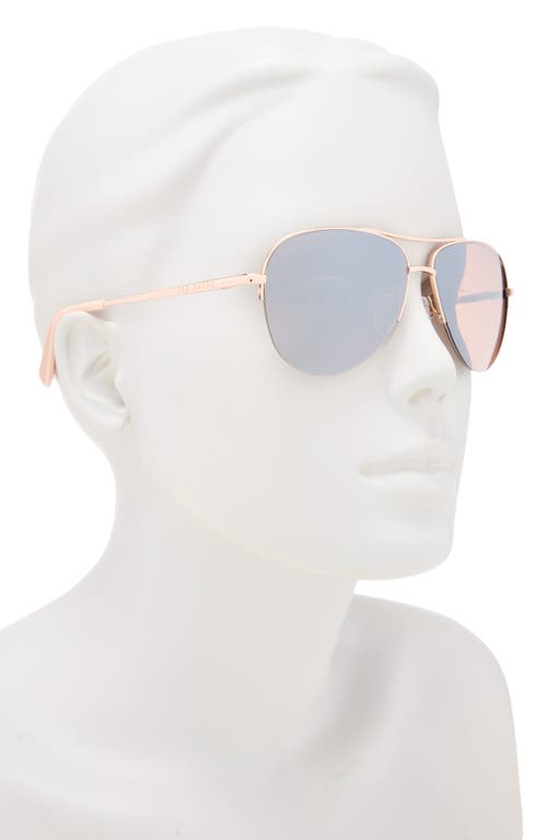 Ted Baker 57mm Gradient Half Rim Aviator Sunglasses In Gold