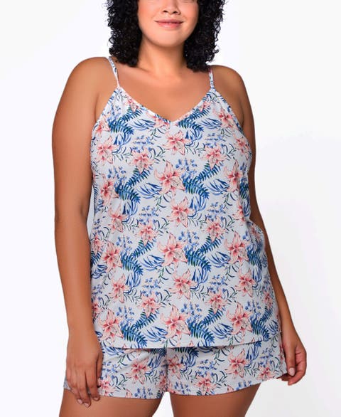 Tropical Floral Cami & Shorts Pajama Set