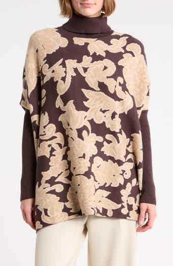 Turtleneck Poncho Sweater