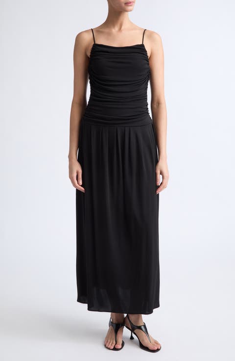 Reese Ruched Sleeveless Maxi Dress