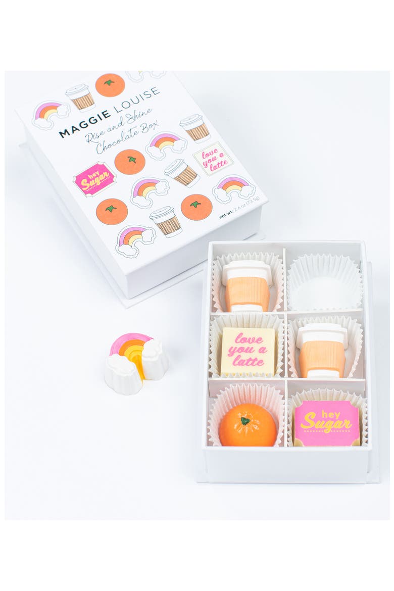 Rise and Shine 6-Piece Chocolates, Alternate, color, WHITE