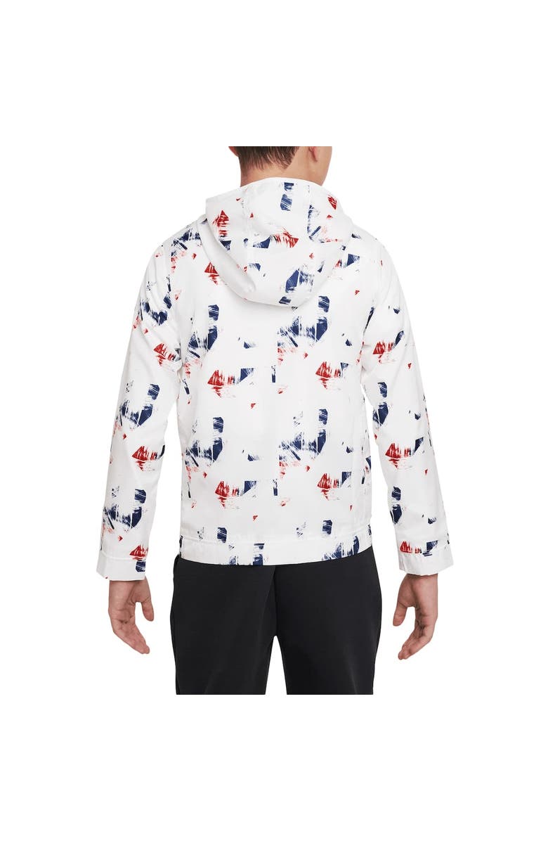 Nike Youth Nike White Paris Saint-Germain Amplify Anorak Half-Zip Hoodie Jacket, Alternate, color, White