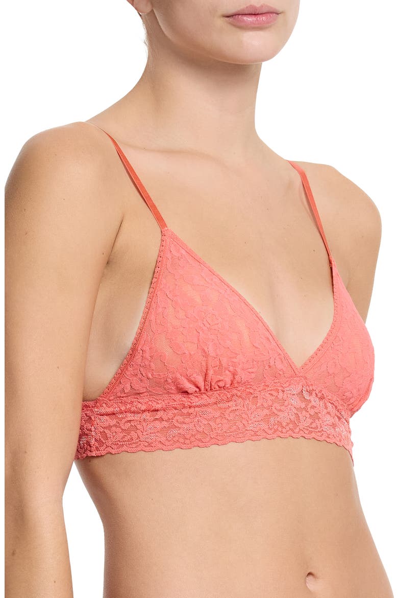 Signature Lace Padded Bralette, Alternate, color, COURAGEOUS CORAL