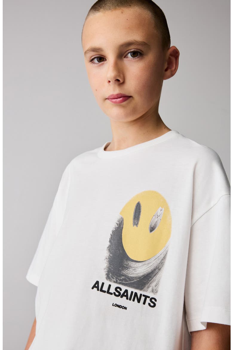 Kids' Smile Cotton Graphic T-Shirt, Alternate, color, WHITE
