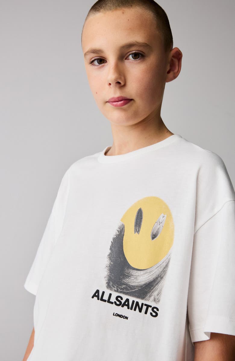 smALLSAINTS by ALLSAINTS Kids' Smile Cotton Graphic T-Shirt, Alternate, color, White