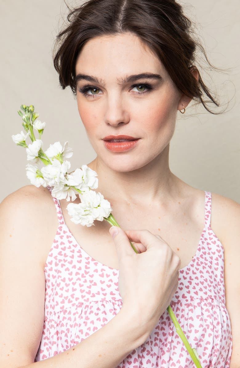 Petite Plume Women's Chloe Sweethearts Cotton Nightgown, Alternate, color, 