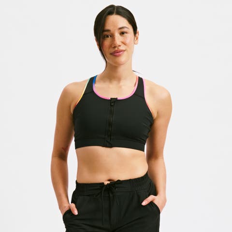 Racerback Zip Compression Bikini Top