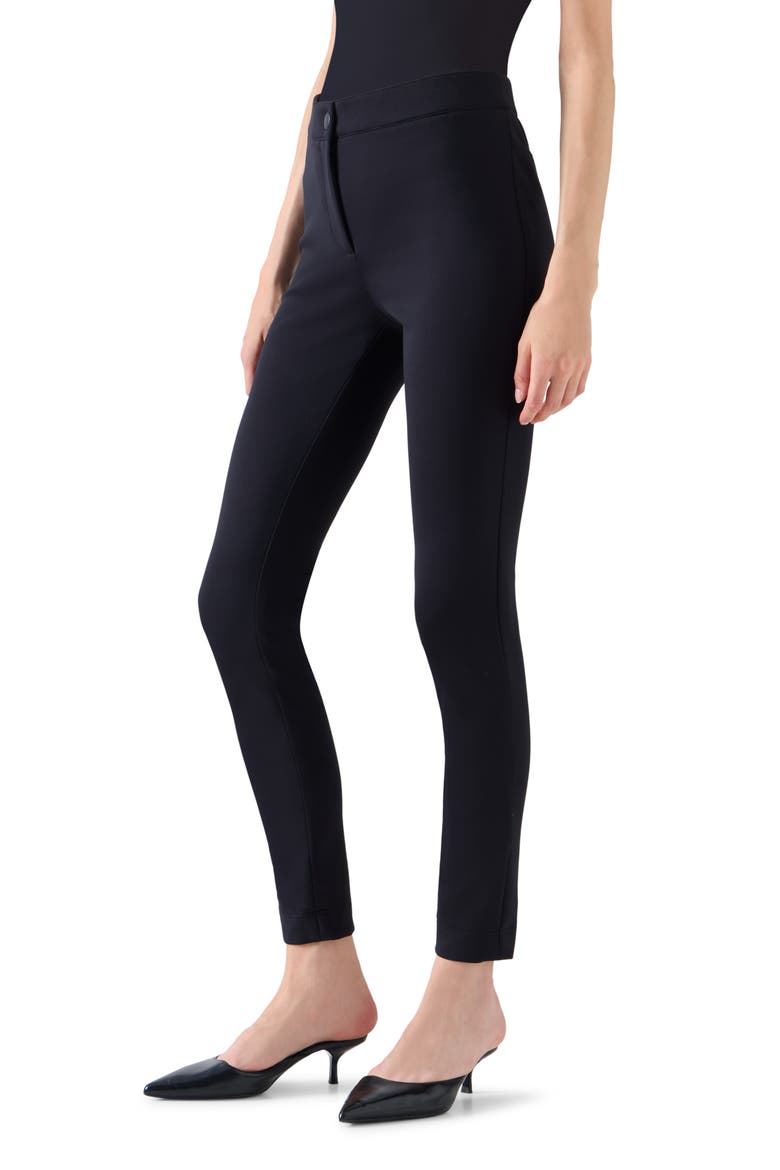 Mitch Slim Stretch Jersey Crop Pants, Alternate, color, BLACK