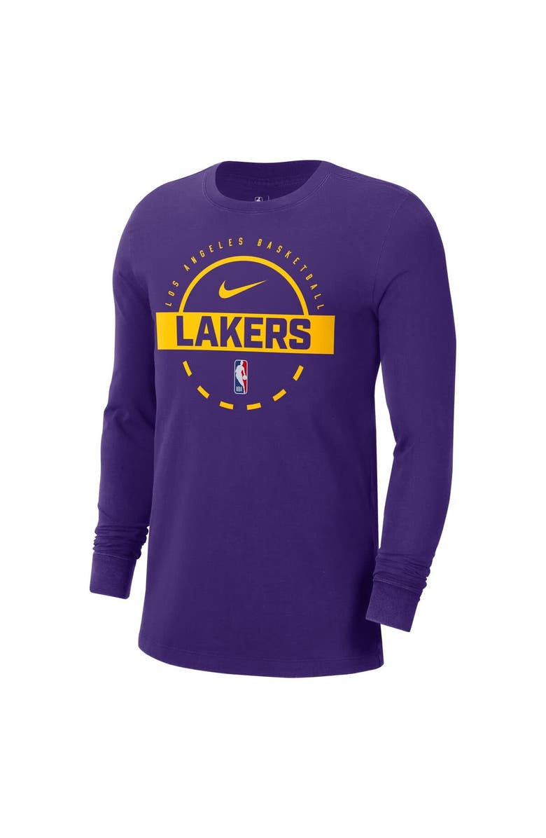 Nike Men's Nike Purple Los Angeles Lakers Authentic Long Sleeve Practice T-Shirt, Alternate, color, Purple