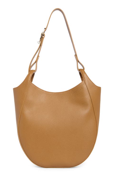 Large Le Foulonne Leather Hobo Bag