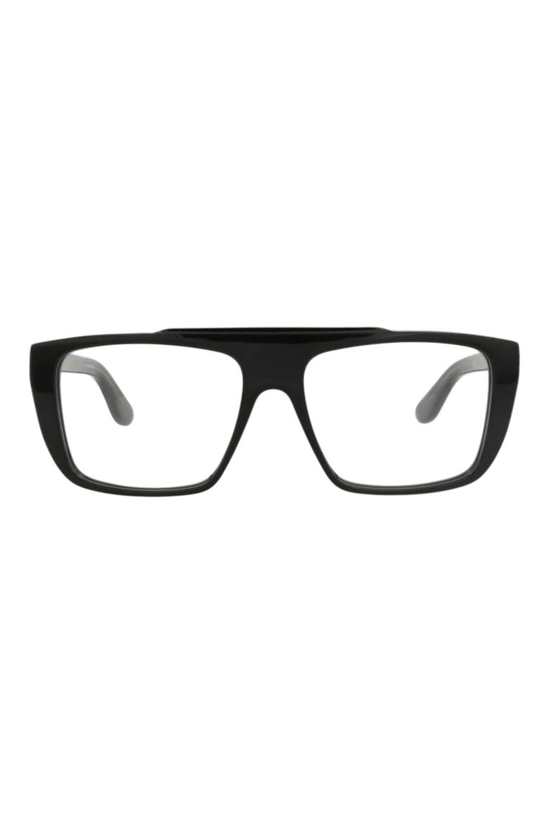 56mm Square Optical Glasses, Main, color, BLACK BLACK TRANSPARENT