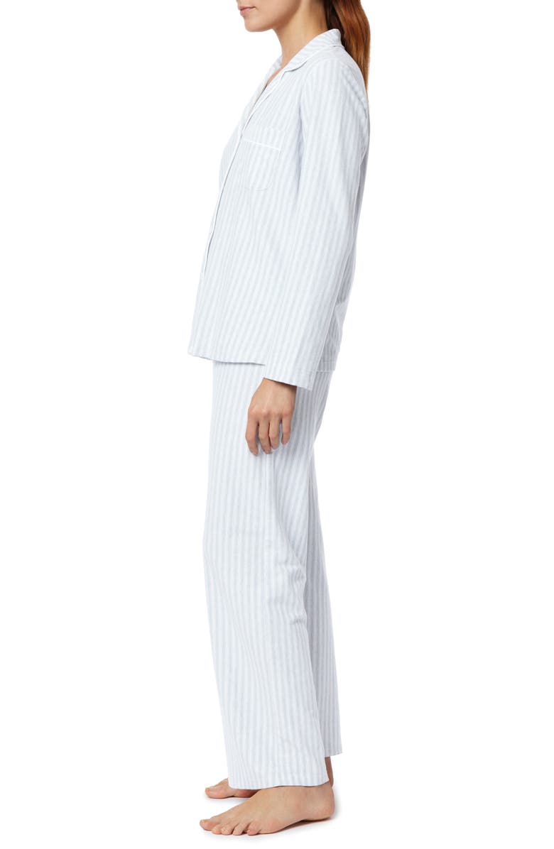 The White Company Pink Stripe Brushed Cotton Pajamas, Alternate, color, 
