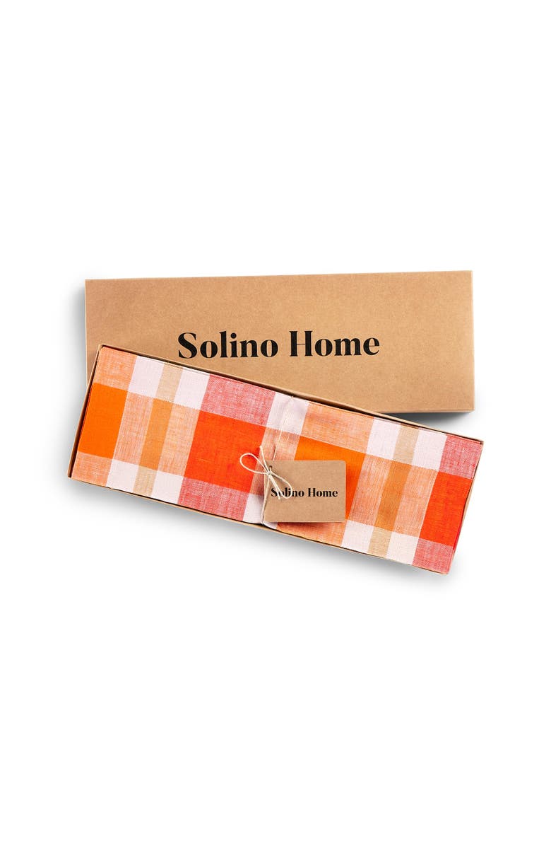 Solino Home Linen Placemats - Fall Buffalo Check, 14" x 19" Inch, Alternate, color, Pumpkin