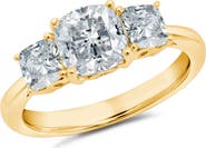 Crislu 3-Stone Cushion Ring
