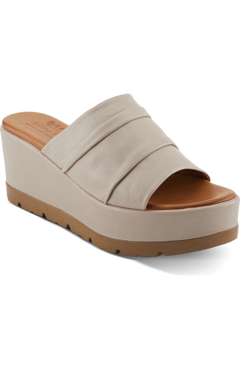 Spring Step Allerton Platform Wedge Slide Sandal, Main, color, Light Taupe