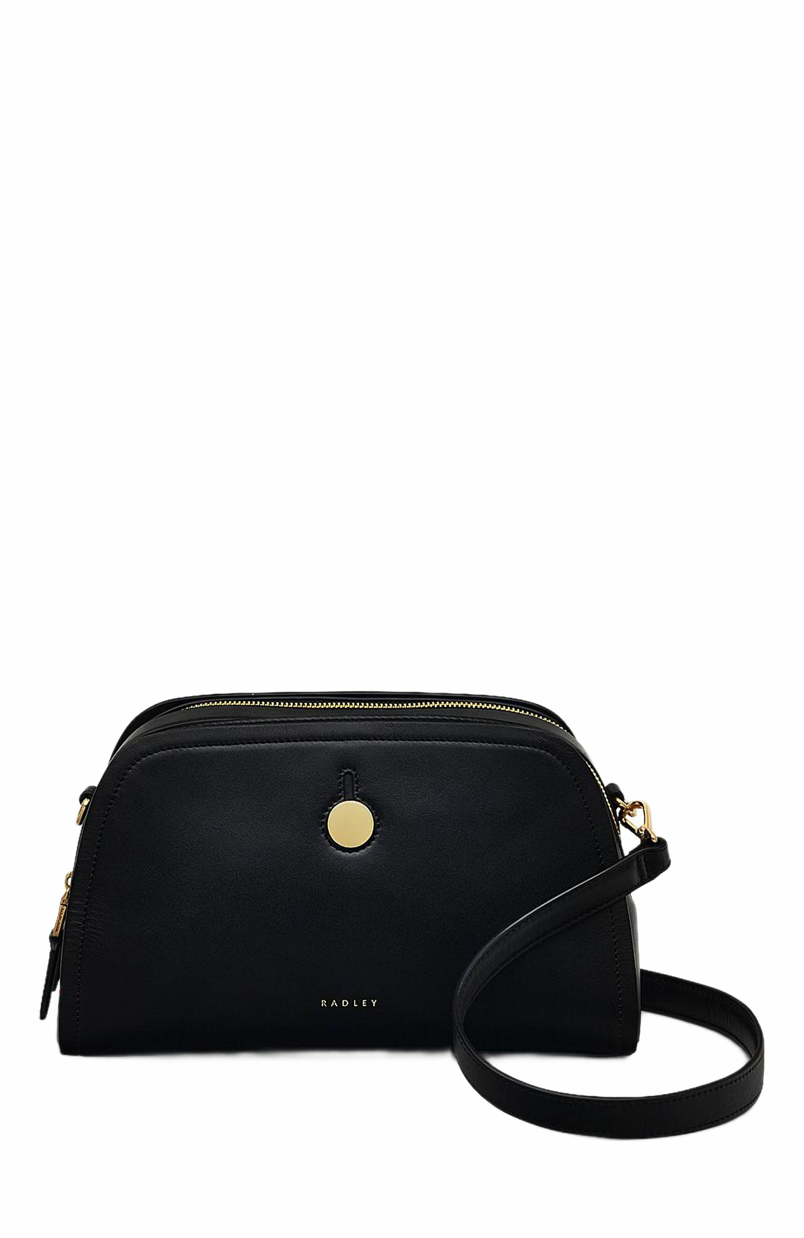 Radley Bathurst Mews Small Ziptop Crossbody Bag, Main, color, Black