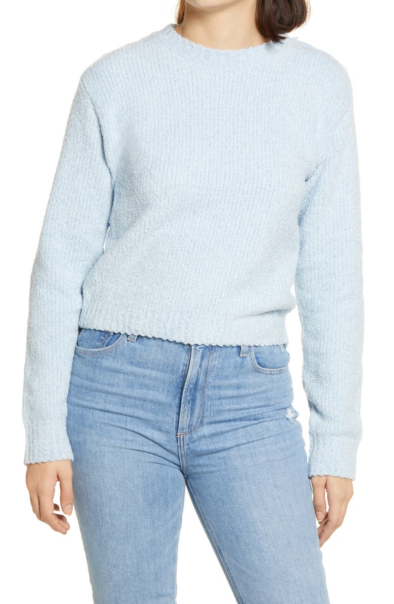 BP. Sparkle Chenille Crewneck Sweater, Main, color, 